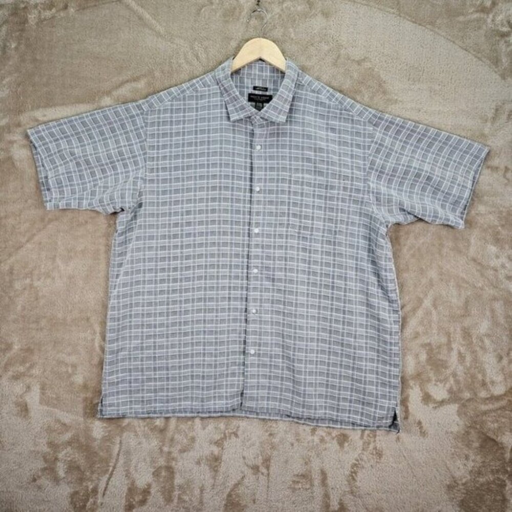 Pronto Uomo Dress Shirt Size Men's XXXL 3XL Classic Fit Short Sleeve Button Down